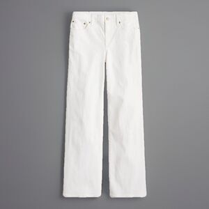 J.Crew Lower-rise Full Length Slim Wide Jean 1996 Stretch White Size 25P Petite